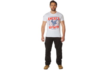 Image of Rothco Freedom &amp; Liberty Patriotic T-Shirt, White, Medium, 18120-White-M