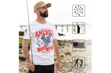 Image of Rothco Freedom &amp; Liberty Patriotic T-Shirt - Mens, White, Medium, 18120-White-M
