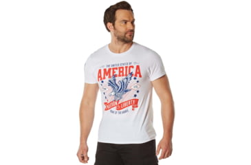 Image of Rothco Freedom &amp; Liberty Patriotic T-Shirt, White, Medium, 18120-White-M