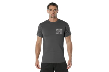 Image of Rothco Freedom Over Fear T-Shirt - Mens, Charcoal Grey, Small, 18185-CharcoalGrey-S