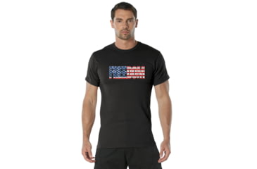Image of Rothco Freedom US Flag T-Shirt - Mens, Black, Small,18195-S
