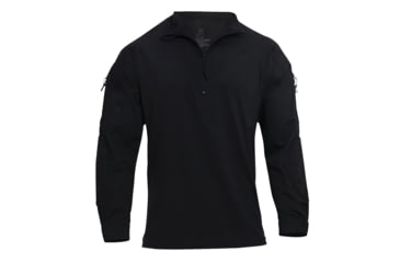 Image of Rothco 1/4 Zip Tactical Airsoft Combat Shirt - Men's, Black, Small, 10216-Black-S