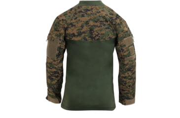Image of Rothco 1/4 Zip Tactical Airsoft Combat Shirt - Men's, Woodland Digital Camo, Small, 10224-WoodlandDigitalCamo-S