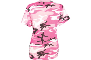 Image of Rothco Long Length Camo T-Shirt - Womens, Pink Camo, Extra Small, 56789-PinkCamo-XS