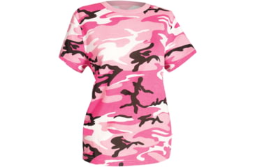 Image of Rothco Long Length Camo T-Shirt - Womens, Pink Camo, Extra Small, 56789-PinkCamo-XS