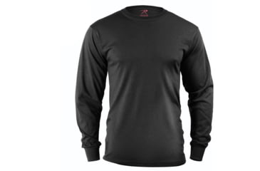 Image of Rothco Long Sleeve Solid T-Shirt, Black, XL, 60212-Black-XL