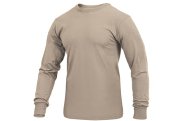 Image of Rothco Long Sleeve Solid T-Shirt, Desert Sand, XL, 8597-DesertSand-XL