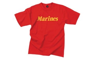 Image of Rothco Marines Printed T-Shirt, Red, Small, 60163-Red-S