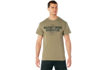 Image of Rothco Military Grade Workwear Graphic T-Shirt - Mens, Coyote Brown, Small, 11345-CoyoteBrown-S