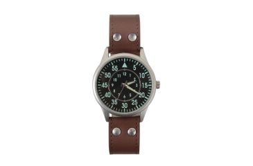 Image of Rothco Military Style Watch With Leather Strap, 4338