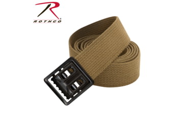 Image of Rothco Military Web Belts w/ Open Face Buckle, Black, Coyote Brown, 54, 4292-Black-CoyoteBrown-54Inches