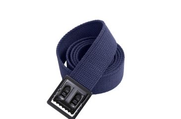 Image of Rothco Military Web Belts w/ Open Face Buckle, Black, Navy Blue, 54, 4292-Black-NavyBlue-54Inches