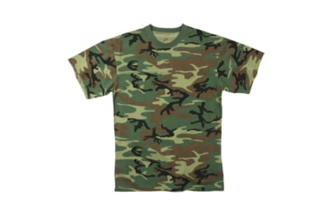 Image of Rothco Moisture Wicking T-Shirts - Mens, Woodland Camo, Large, 95025-WoodlandCamo-L