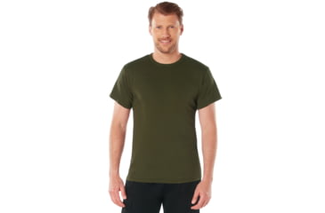 Image of Rothco Moisture Wicking T-Shirts, Olive Drab, Small, 9505-OliveDrab-S