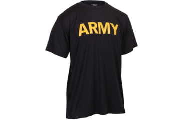 Image of Rothco Physical Training Shirt, Black/Gold, S, 46020-Sm