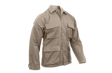 Image of Rothco Poly/Cotton Twill Solid BDU Shirts, Khaki, XL, 7900-Khaki-XL