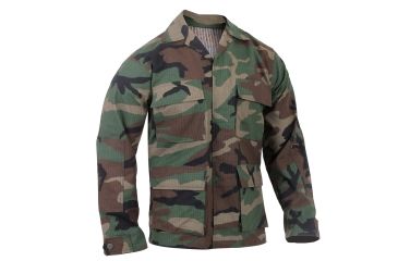 Image of Rothco Rip-Stop B.D.U. Shirt, Woodland Camo, XL, 5944-WoodlandCamo-XL
