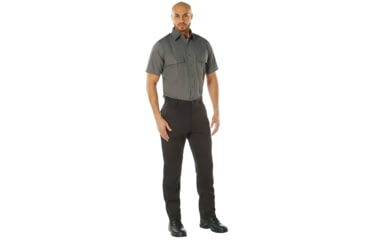 Image of Rothco Short Sleeve Uniform Shirt - Mens, Dark Grey, Medium, 30055-DarkGrey-M