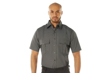 Image of Rothco Short Sleeve Uniform Shirt - Men's, Dark Grey, Medium, 30055-DarkGrey-M