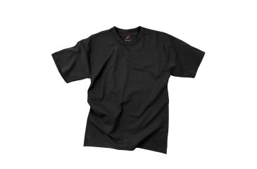 Image of Rothco Solid Color 100% Cotton T-Shirt, Black, XL, 6989-Black-XL