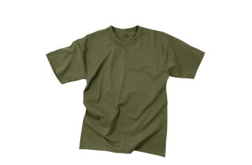 Image of Rothco Solid Color 100% Cotton T-Shirt, Olive Drab, Small, 7979-OliveDrab-S