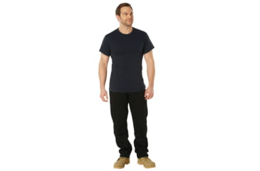 Image of Rothco Solid Color Poly/Cotton Military T-Shirt - Mens, Navy Blue, Extra Large, 66690-NavyBlue-XL