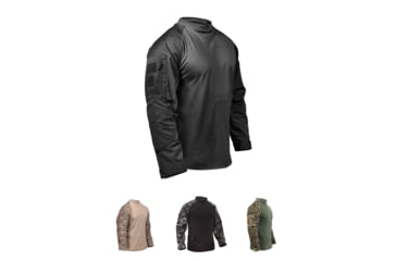 Image of Rothco Tactical Airsoft Combat Shirt, Black, Desert Digital Camo, Subdued Urban Digital Camo, Woodland Digital Camo