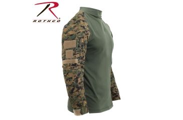 Image of Rothco Tactical Airsoft Combat Shirt, Woodland Digital Camo, Extra Small, 45030-WoodlandDigitalCamo-XS