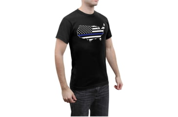 Image of Rothco Thin Blue Line America Map T-Shirt - Mens, Small, 1851-S