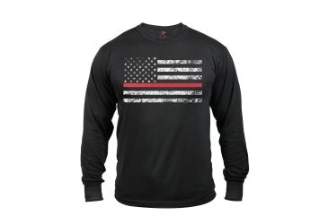 Image of Rothco Thin Red Line Long Sleeve T-shirt, XL, 3920-XL