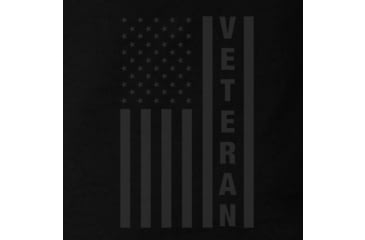 Image of Rothco Veteran Flag T-Shirt - Mens, Black, Small, 27930-Black-S