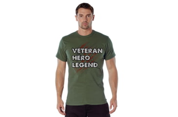 Image of Rothco Veteran Hero Legend T-Shirt - Men's, Olive Drab, Small, 18190-OliveDrab-S