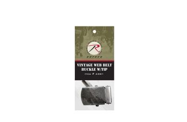 Image of Rothco Vintage Web Belt Buckle &amp; Tip Pack, Black, 4301-Black