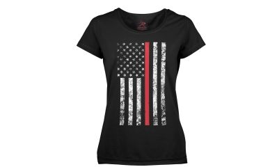 Image of Rothco Womens Thin Red Line Longer T-Shirt, Extra Small, 5698-XS