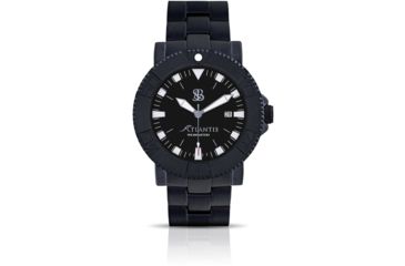 Image of Smith &amp; Bradley Watches Atlantis Pro Automatic Watch, Black Case/Black Dial, 44mm, ATPR205