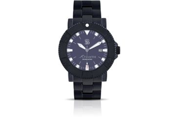 Image of Smith &amp; Bradley Watches Atlantis Pro Automatic Watch, Black Case/Blue Dial, 44mm, ATPR204