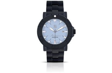Image of Smith &amp; Bradley Watches Atlantis Pro Automatic Watch, Black Case/Light Blue Dial, 44mm, ATPR201