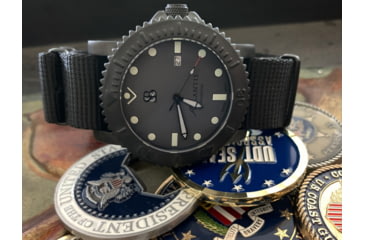 Image of S&amp;B Watches Atlantis Rogue Tactical Watch, Black Case W/ Gray Dial, 44mm, ATR101