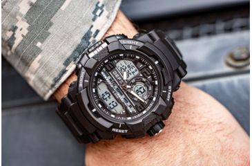 Image of Smith &amp; Bradley Watches Battlefield Digital Watch, 52mm Black Poly Carbon Case, Unisex, BAT101