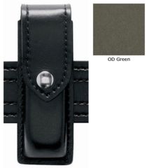 Image of Safariland 76 Single Mag Pouch, Single Stacked 9mm Mags Browning Bdm 9mm, STX Tactical OD W/ Black Plastic Snap 76-76-56PBL