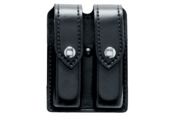 Image of Safariland 77 Double Mag Pouch, Double Stacked 9mm Mags Gl17, 22, STX Tactical Black W/ Hidden Snap 77-083-13HS