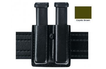 Image of Safariland 79 Slim Open Top Double Mag Pouch, Double Stacked 9mm Mags Gl17, 22, STX Tactical Coyote Brown, Ambi Shroud Mount 79-83-763