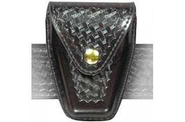 Image of Safariland 90 Cuff Case, Plain Black, Brass Snap 90-2B