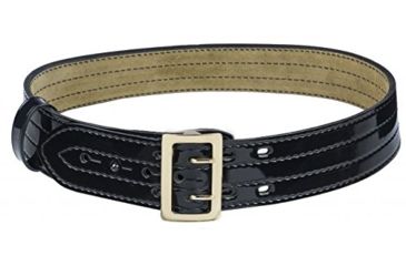 Image of Safariland Suede Lined Contour Belt w/ Buckle, 2.25in. with Velcro, Hi Gloss Black, Size - 28 in. 872V-28-9B
