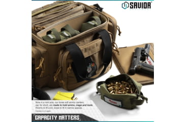 Image of Savior Equipment Mini Loose Sac Soft Ammo Carrier, 4 Pack, Gray, 6.75x3.25x3in, SP-MINIAMST-4P-GS