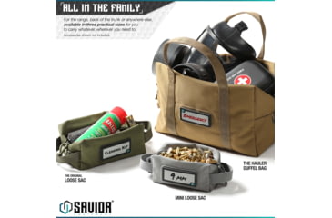 Image of Savior Equipment Mini Loose Sac Soft Ammo Carrier, 4 Pack, Gray, 6.75x3.25x3in, SP-MINIAMST-4P-GS