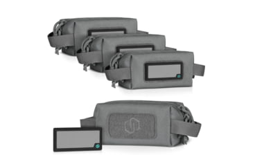 Image of Savior Equipment Mini Loose Sac Soft Ammo Carrier, 4 Pack, Grey, 6.75in x 3.25in x 3in, SP-MINIAMST-4P-GS