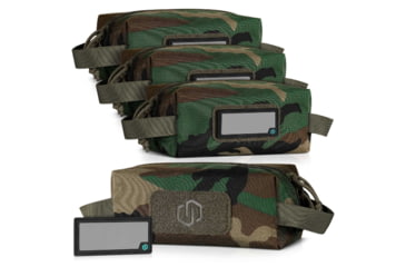 Image of Savior Equipment Mini Loose Sac Soft Ammo Carrier, 4 Pack, M81 Woodland, 6.75in x 3.25in x 3in, SP-MINIAMST-4P-M81