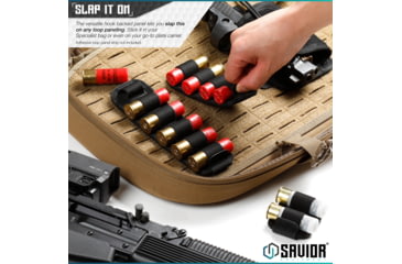 Image of Savior Equipment Shotgun Shell Cards - 2 Rounds, Black, 2.25in x 3in, Black, 2.25in x 3in, MP-TNS-12G-TWO-2P-BK