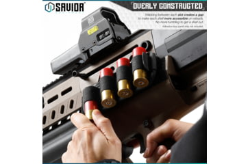 Image of Savior Equipment Shotgun Shell Cards - 4 Rounds, Black, 2.25in x 5.63in, Black, 2.25in x 5.63in, MP-TNS-12G-QUAD-2P-BK